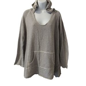 Calvin Klein striped cotton hoodie size L